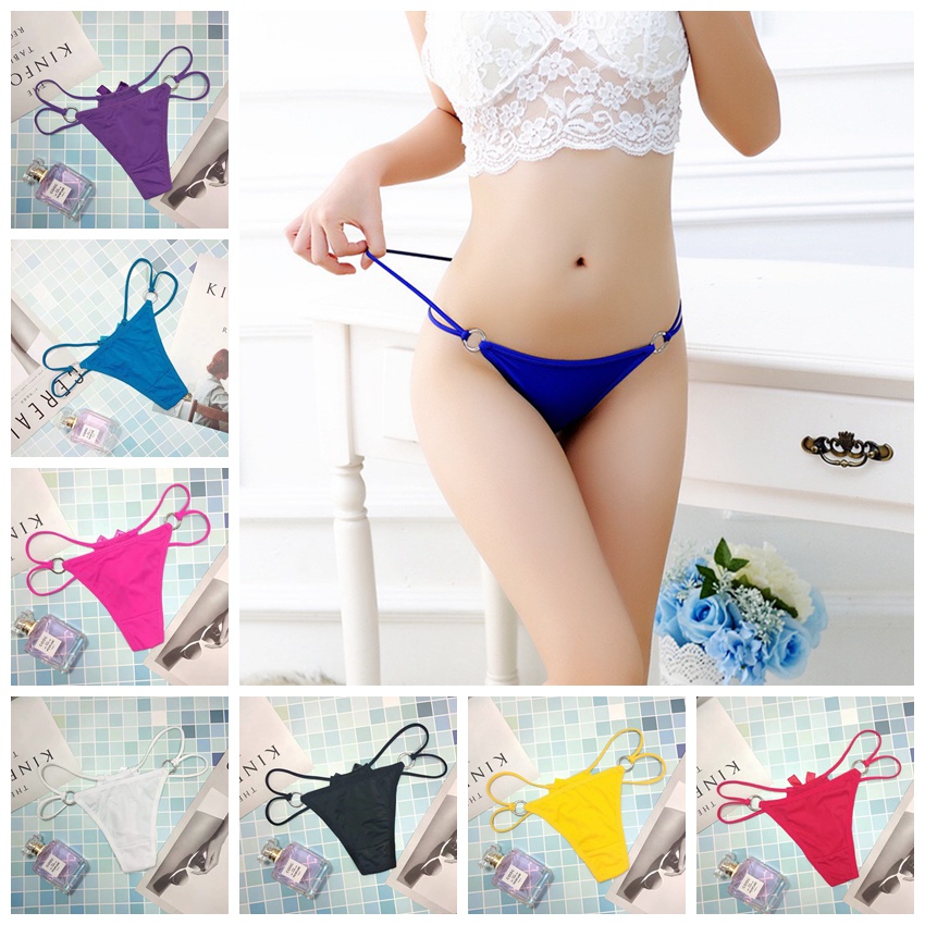 Online Fashion G String Sexy Low Waist Celana Dalam Wanita berlubang Seksi Lingerie Thong C110