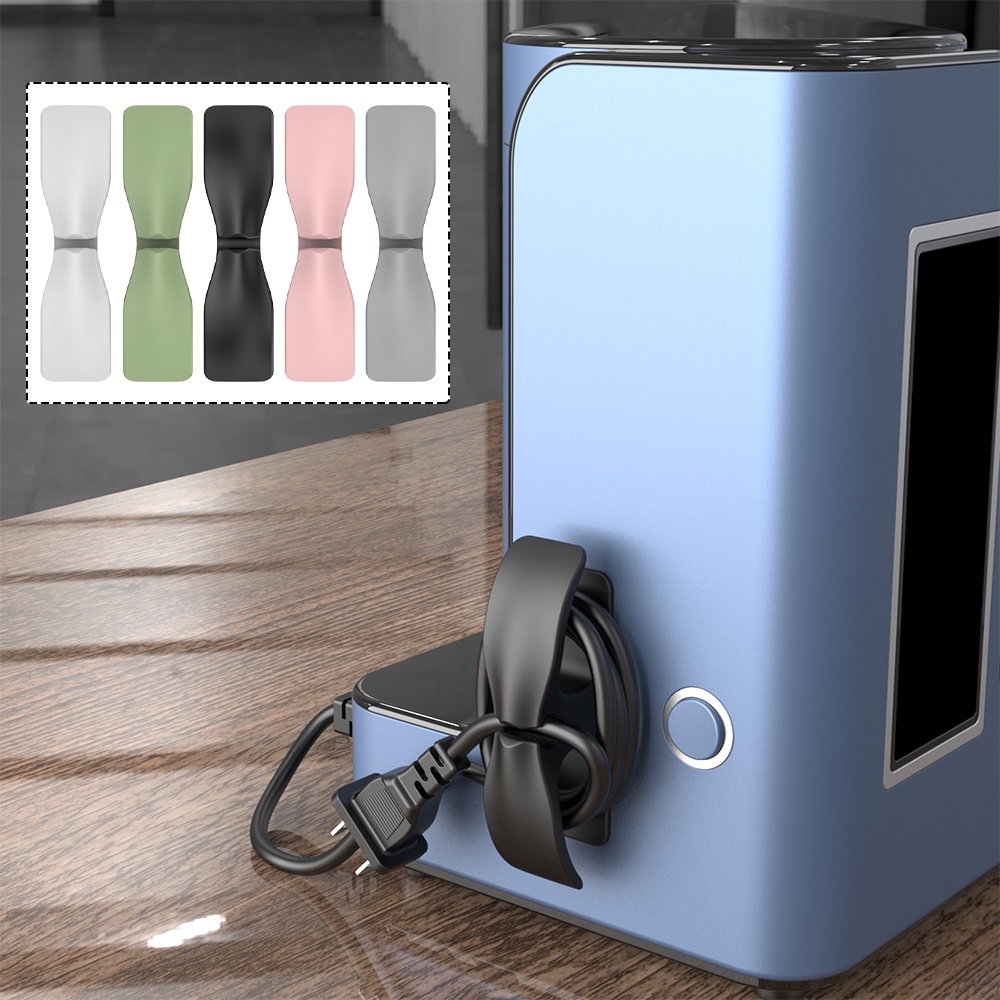 Power Stiker Dinding Penyimpanan Kabel Data USB Bahan Silikon