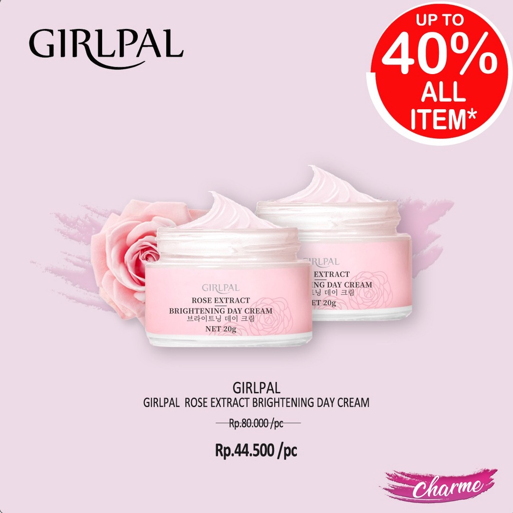 (READY) GIRLPAL Rose Extract Brightening Day &amp; Night Cream BPOM