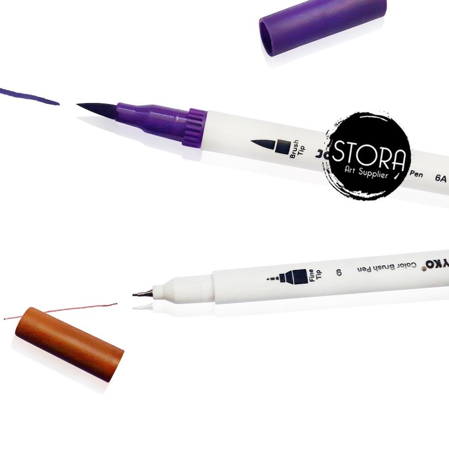 

Best Joyko Brush Pen Colour Dual Tip Spidol Set 24 Warna CLP-07 .,