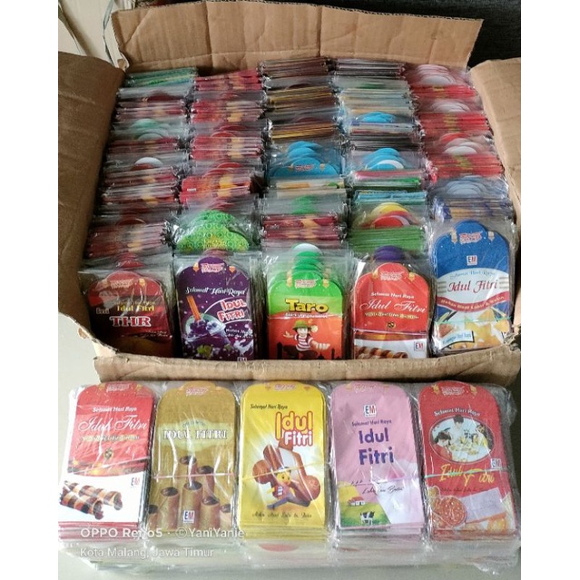 

150pack muat 2kg amplop lebaran siap pakai /sudah di lem