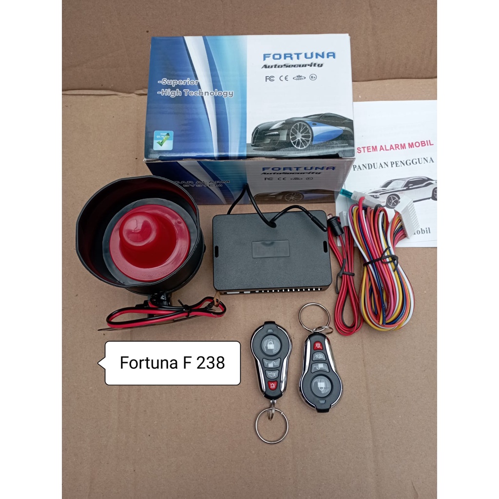 Alarm Mobil merk FORTUNA PREMIUM Remote Remot /Car Alarm FORTUNA System Kunci FORTUNA Model Tombol Universal Remot Alarm Mobil Berkualitas 1 Set ORI BAGUS