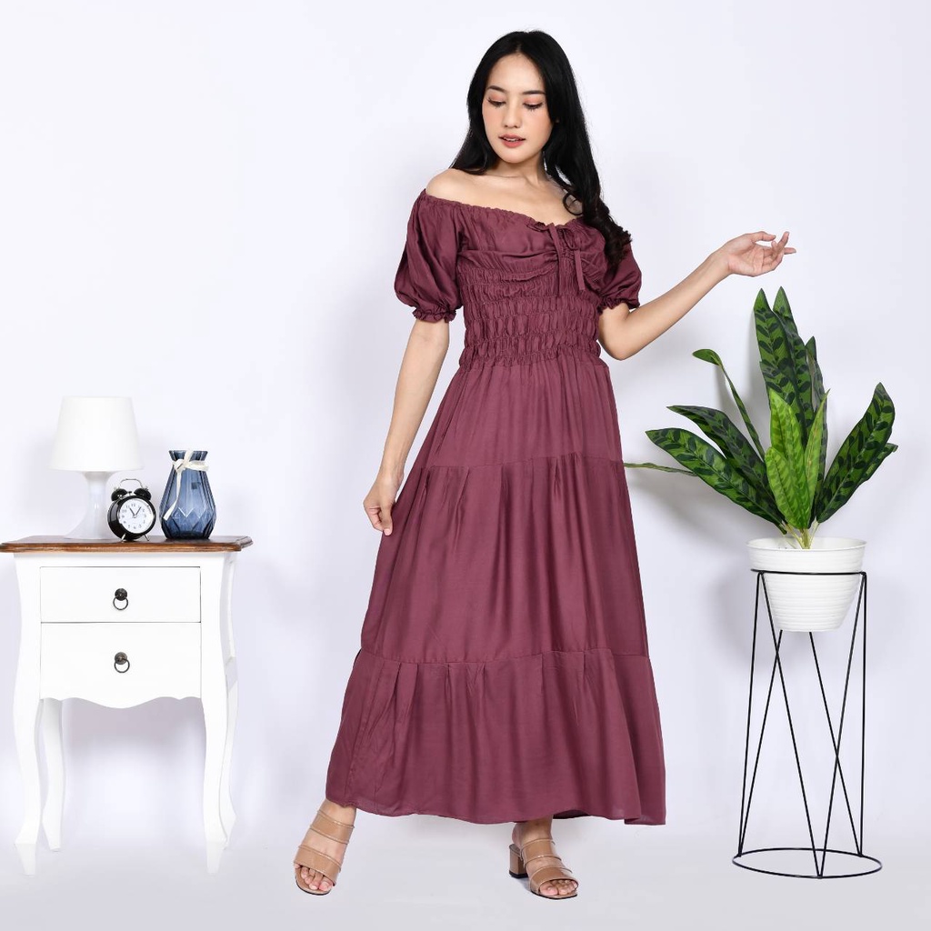 Dress Bali/Dress Milea Panjang Bali Polos