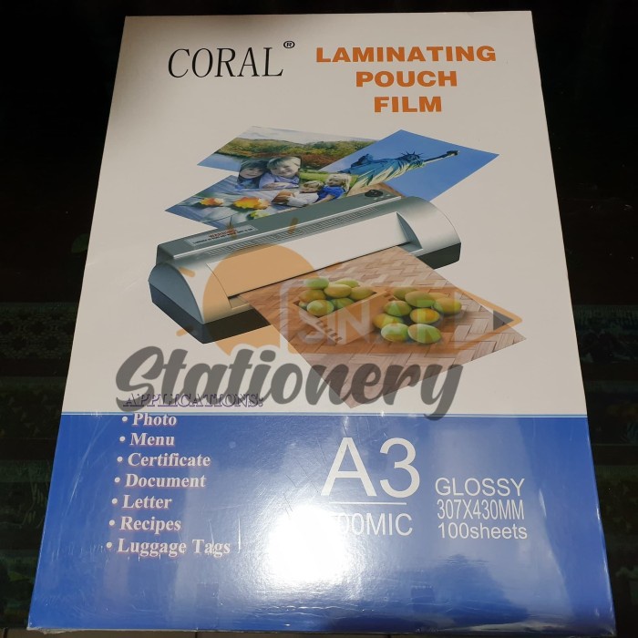 

Exclusive Plastik Laminating A3 Coral