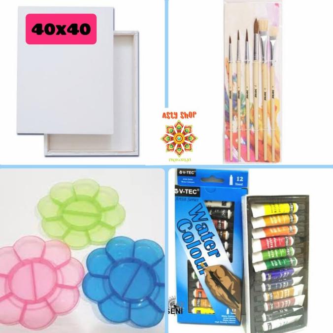 

Paket kanvas Lukis 40x40 Cat air 6ml