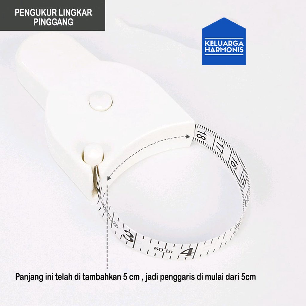 Meteran Gulung Mini Putar Otomatis Alat Ukur Badan Meteran Baju Pengukur Lingkar Perut/Meteran Badan 150cm