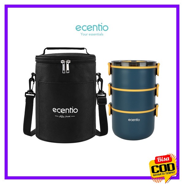 Ameera Kotak Makan Bento Lunchbox 2 Skat Bpa Free 342 Delicious Lunch Ecentio Kotak Makan Set/Lunch 