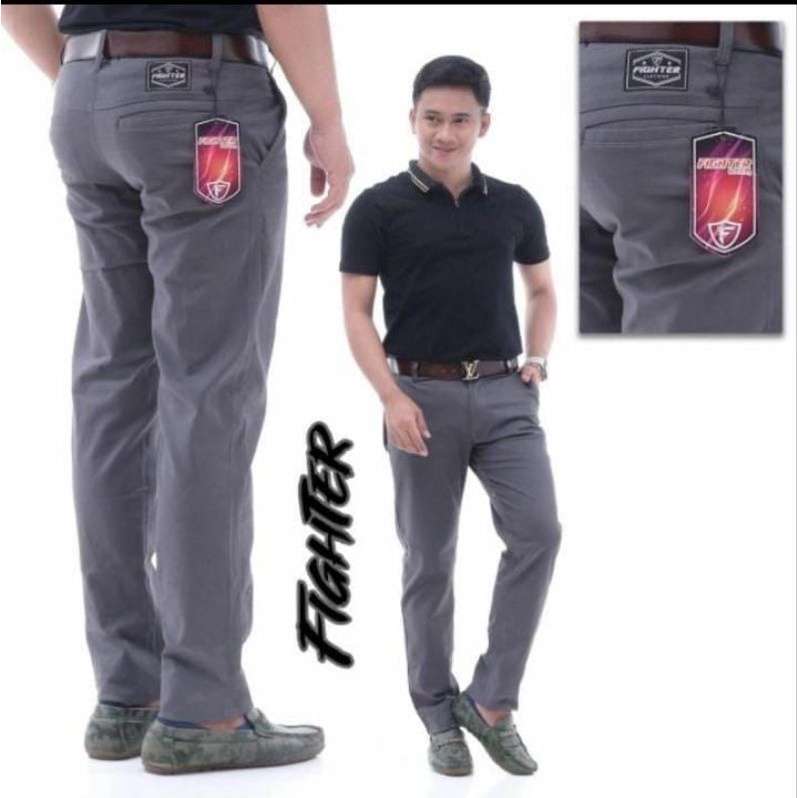 CELANA CHINO PANJANG FIGHTER PREMIUM