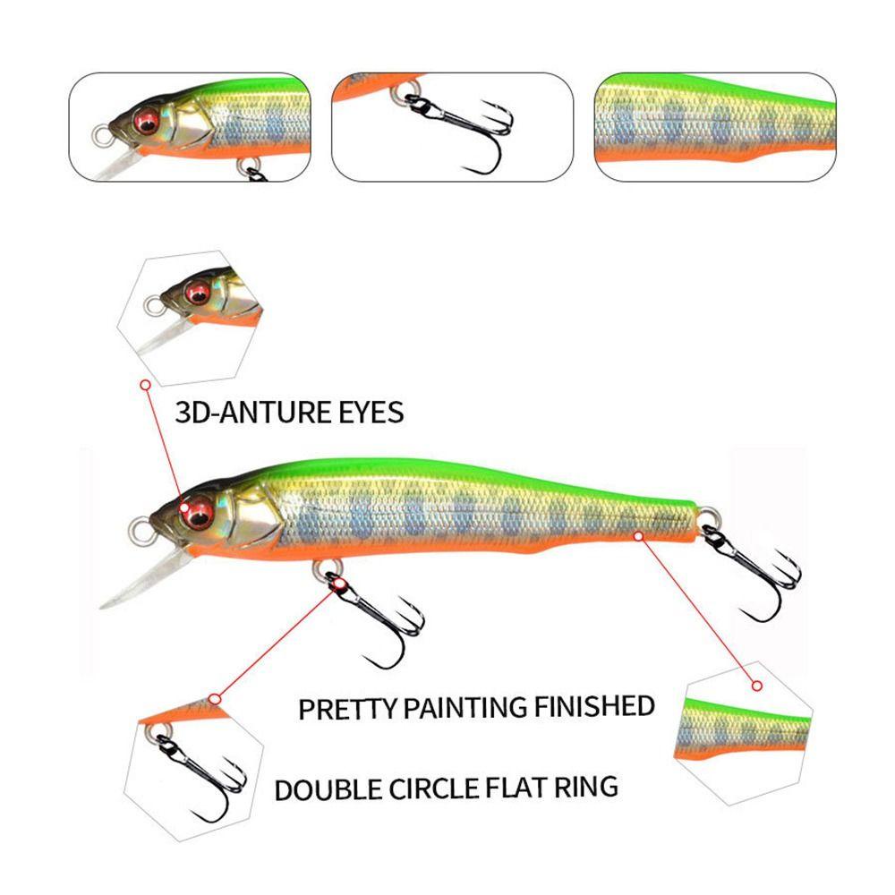 Preva Umpan Ikan Kecil Tenggelam Outdoor Crankbaits Tackle Minnow Lures