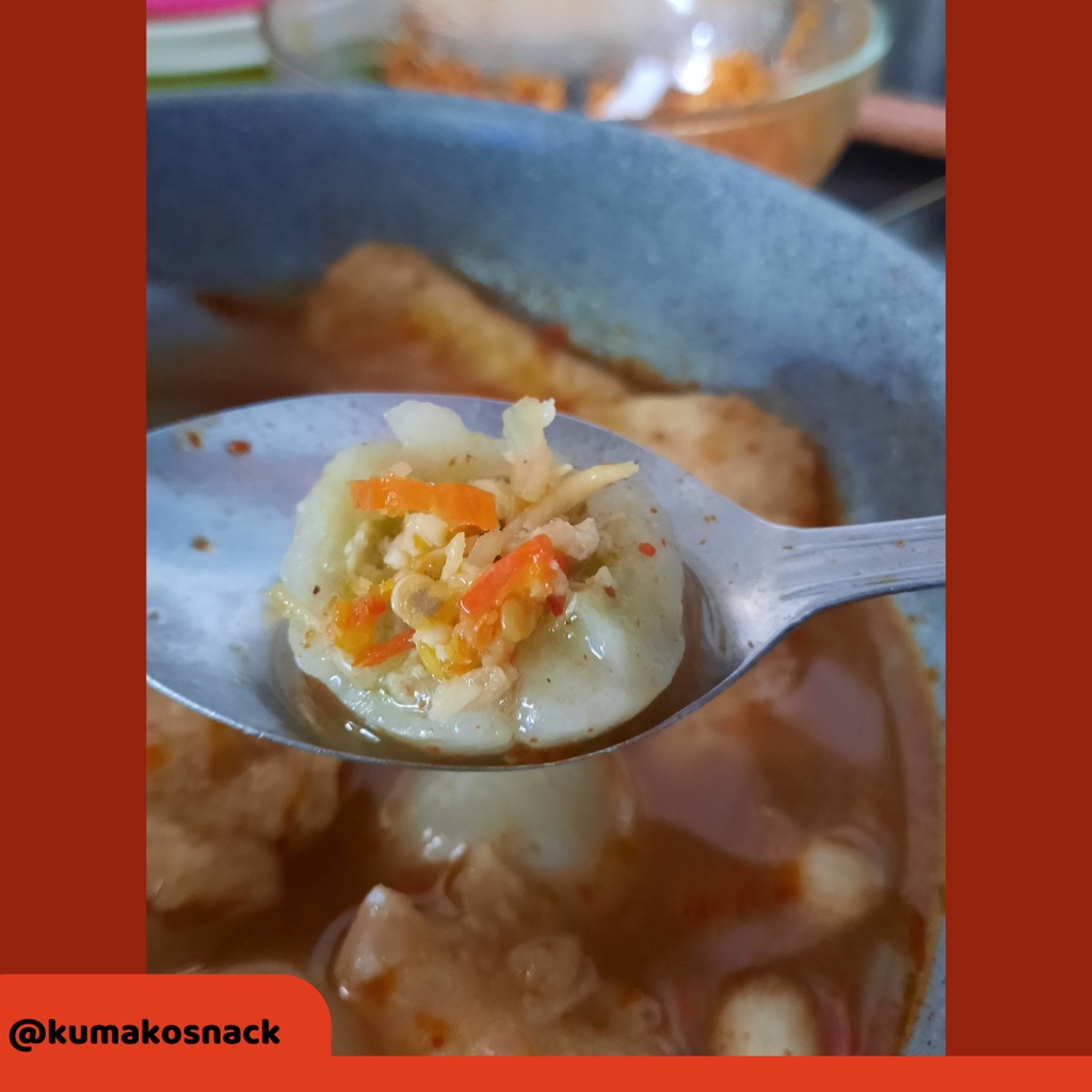 

Baso Aci Isi Ayam Rawit| Kumako Snack Baso Aci Isi Ayam Suwir Rawit