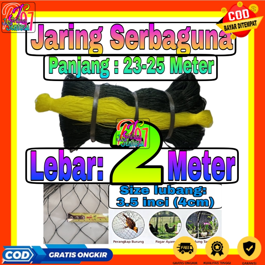 Jaring Pagar Ayam 2 meter / Jaring Serbaguna /Jaring Kandang /Jaring