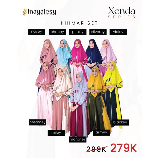XENDA SYARI/GAMIS INAYA MYZTA/XENDA INAYA/GAMIS SET