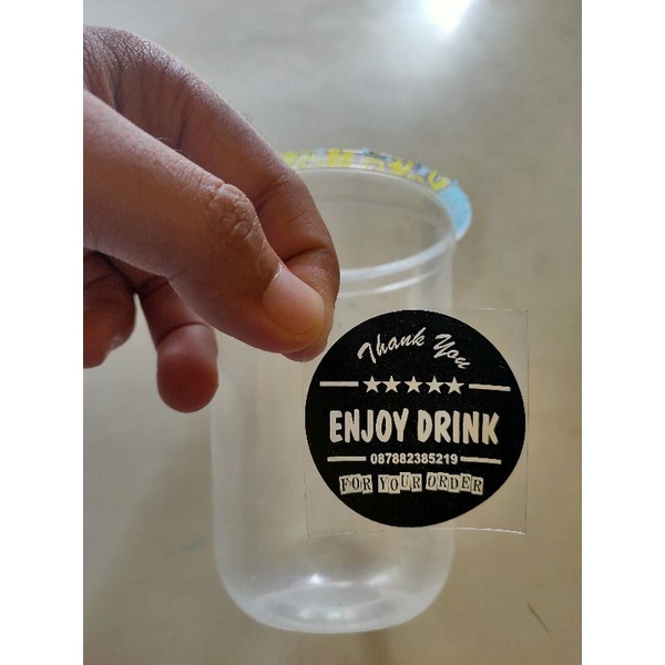 Jual Stiker Transparan Gelas Cup Gelas Minuman Shopee Indonesia 4335