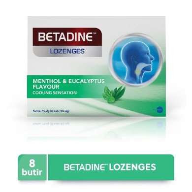 

Betadine Lozenges Permen Menthol / Permen Pelega Tenggorokan