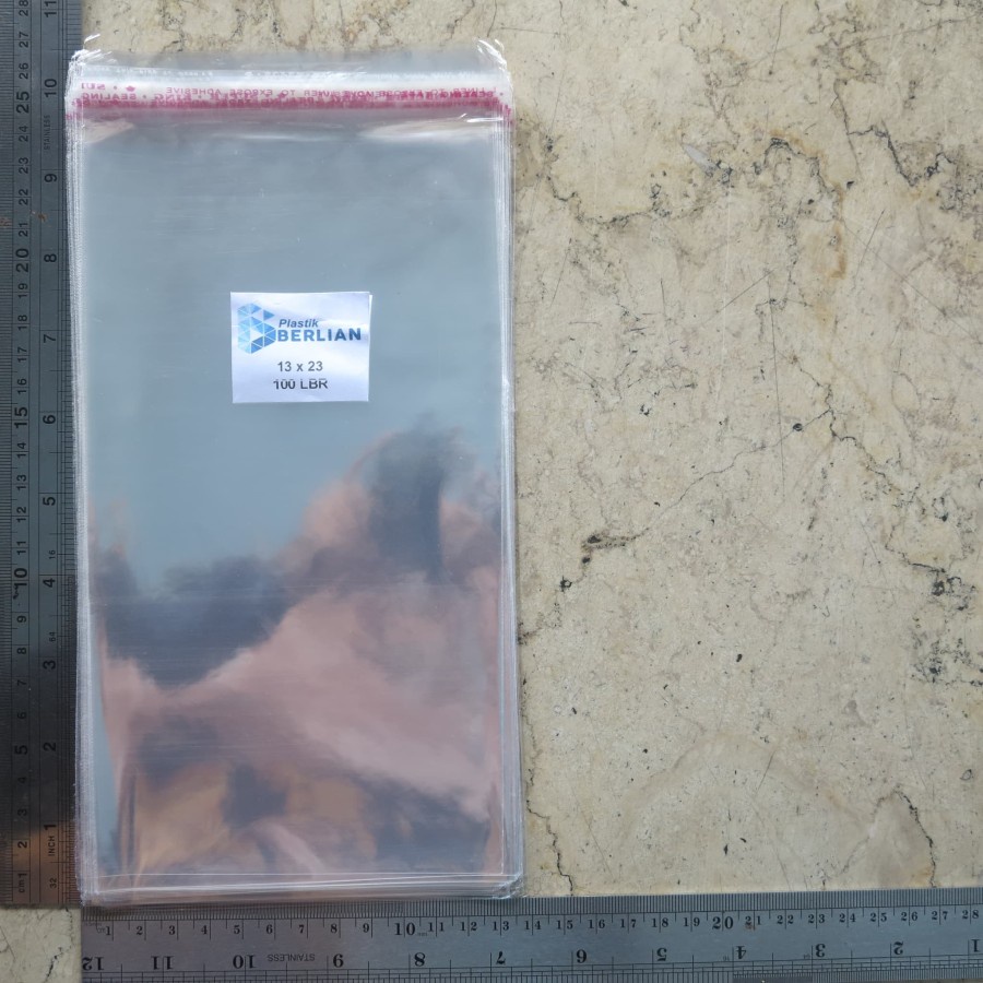 Plastik Opp 13x23 cm Plastik Opp Seal Plastik Opp Lem Plastik Opp Bening Tebal 18 Micron