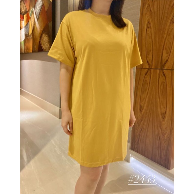 (COD) OH Fashion Basic Hyeri Midi Dress Wanita Lengan Pendek #2443-00