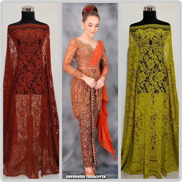 Bakal Kain Kebaya Brokat Semi Prancis Katun, Kain Brokat Semi Francis,Bakal kain brokat semi francis