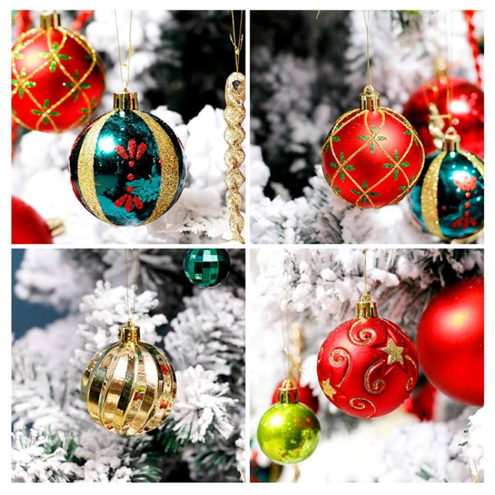30 Pcs Ornamen Bola Pohon Natal Untuk Dekorasi Liburan