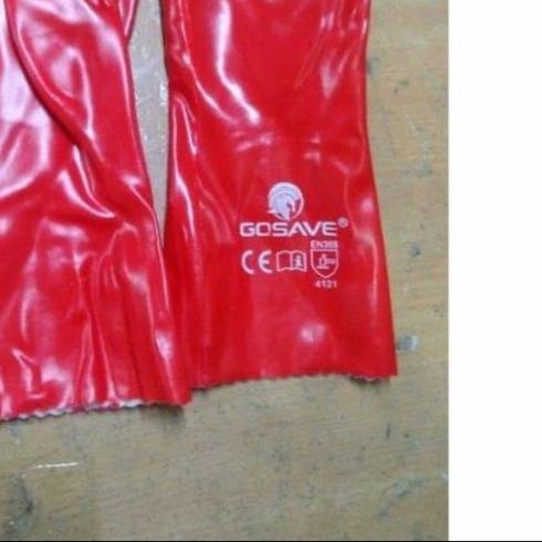 Sarung Tangan PVC Gosave 14'' PERPASANG / sarung tangan gosave pvc