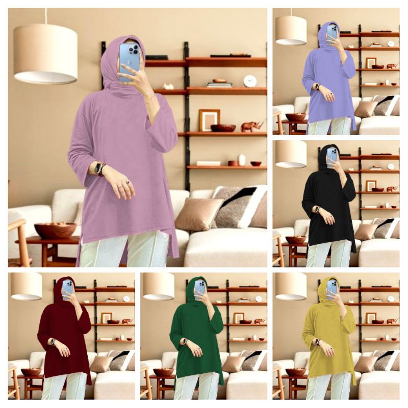 TUNIK POLOS BAHAN BEBYTERRY L XL XXL