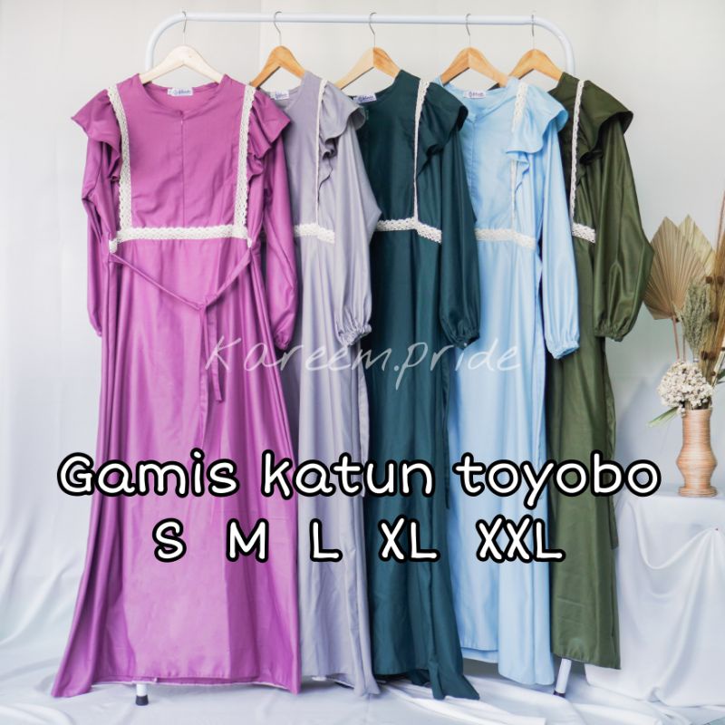 gamis mafazah katun toyobo. gamis wanita kekinian. gamis jumbo