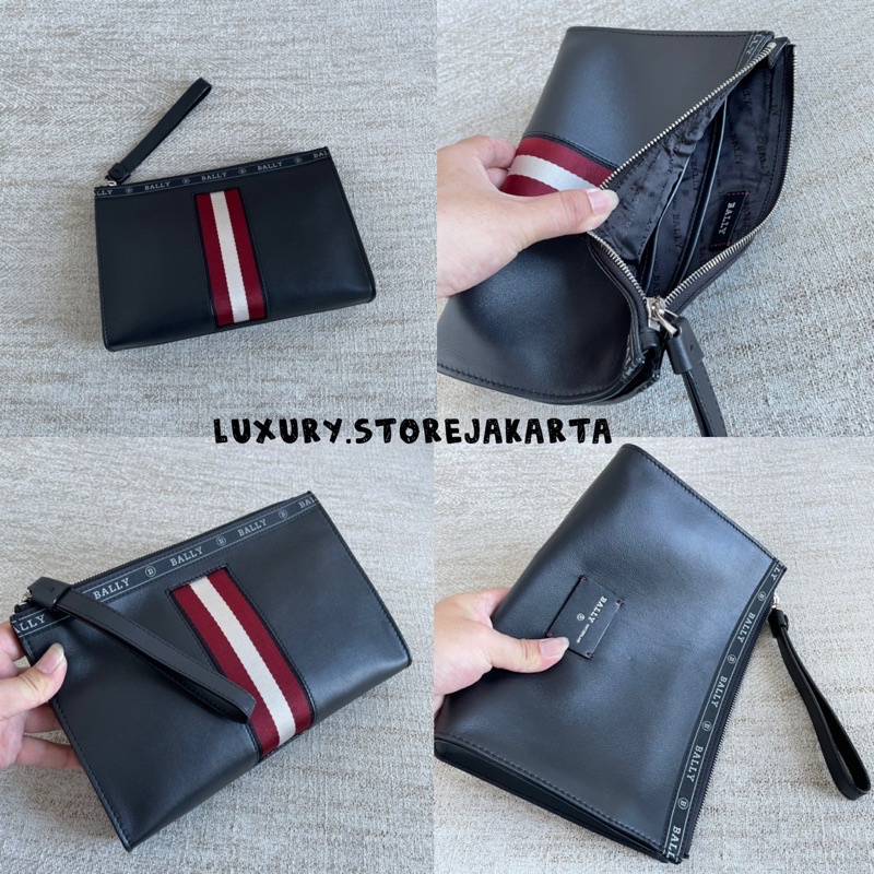 [BEST SELLER] Clutch Bally Haig Pouch Leather Original 100%