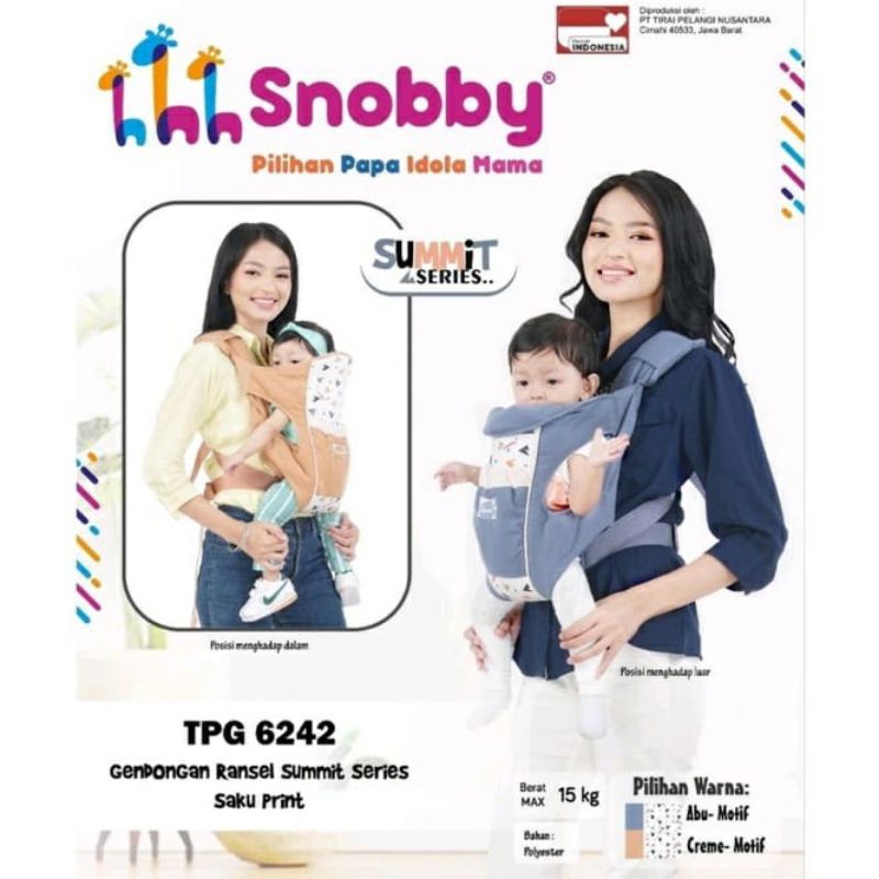 snobby gendongan bayi ransel m_ shape aplikasi print tpg6242