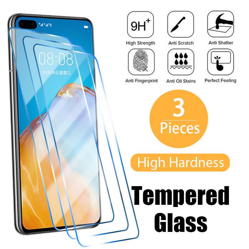 3pcs Pelindung Layar Tempered Glass Untuk Huawei P50 / P40 / P30 / P20Pro Lite 5G / Y5 / Y6 / Y6s / Y7 / Y9 Prime 2019 / Y5P / Y6P / Y7P / Y8P / Y8s