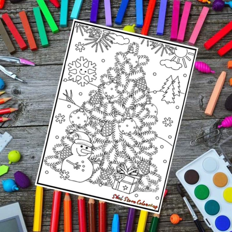 

Kertas Mewarnai Anak Tema Natal Christmas 01 / Kertas Gambar (10 Lembar Gambar)