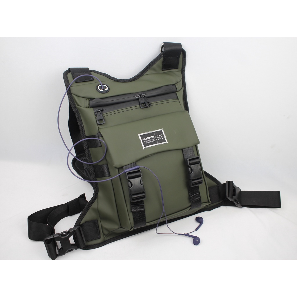 Tas Dada Jumbo ANTI AIR Original Polo Amstar Bahan Ballon Tebal Waterproof Best Quality Tas Selempang Dada Tas Rompi Tas Tactical Chest Bag Chest Rig Bag