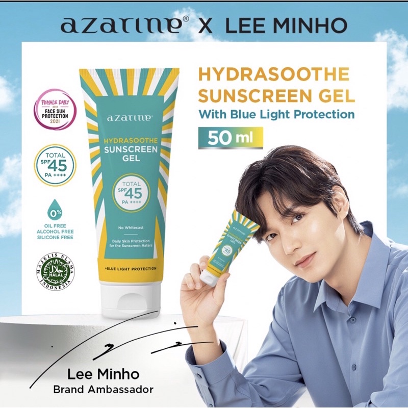 Azarine Hydrasoothe Sunscreen Gel SPF 45+++ blue light