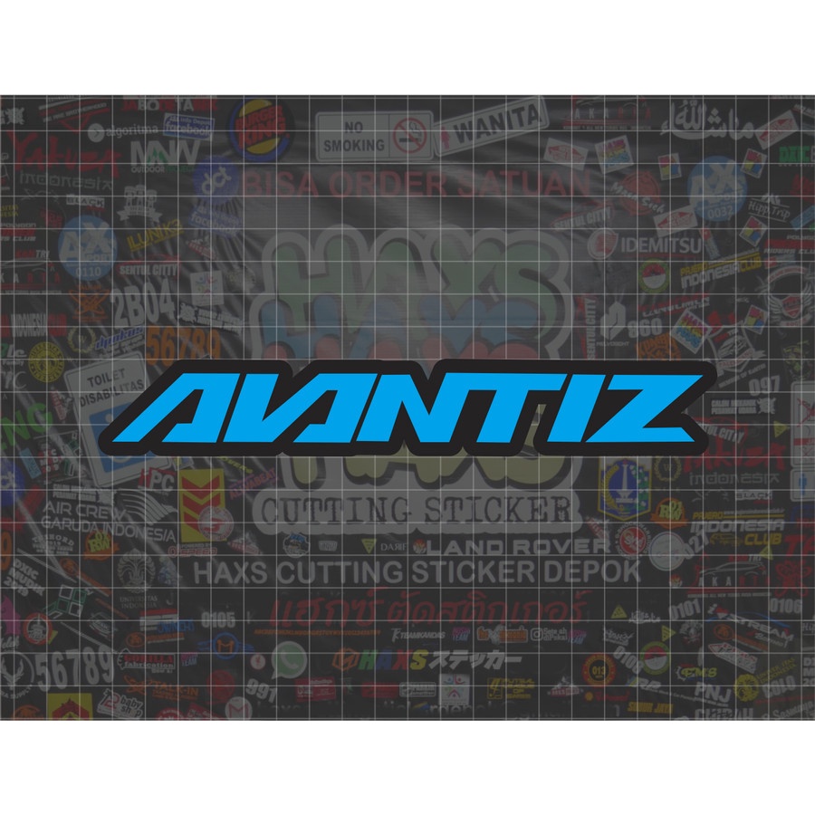 Cutting Sticker Avantiz Lis Hitam Ukuran 19 Cm Untuk Motor Mobil