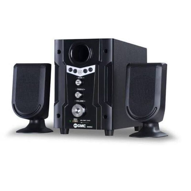 promo speaker bluetooth portabel GMC 888D3 3 in 1 bonus mic-3