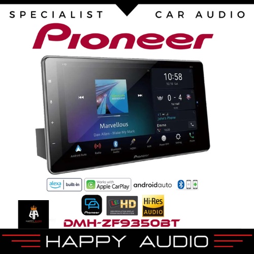 Head Unit Mobil PIONEER DMH-ZF9350BT 9 Inch Apple Carplay & Android Auto ORIGINAL