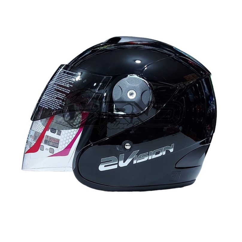 Jual Helm KYT 2 Vision Hitam Glosy Original Half Face SNI DOT Shopee