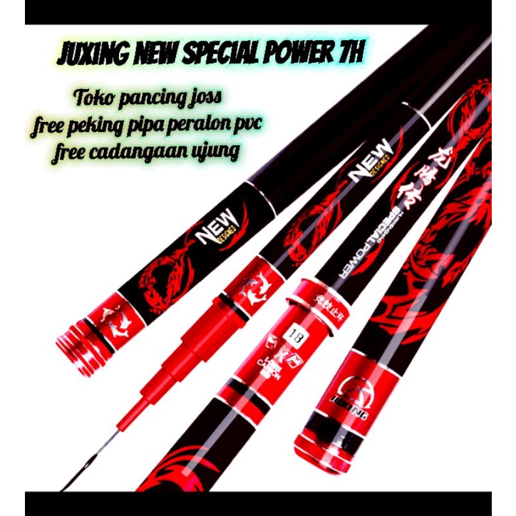 joran tegek juxing 360 630 new special power 7H bonus cadangan ujung & free Peking pipa pvc