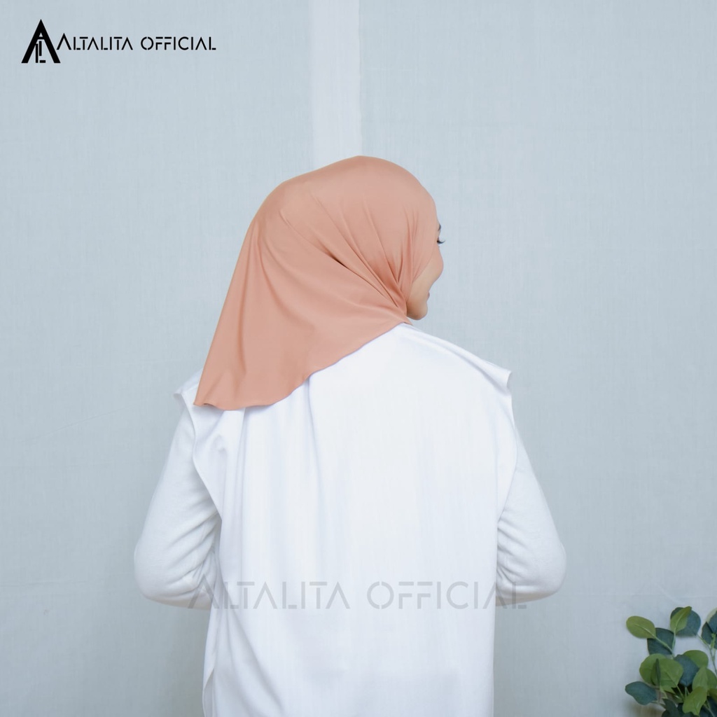 Altalita - Kerudung Sport Bergo Zyta Instan Polos Non Pet Terbaru Bahan Jersey Premium Cocok untuk Olahraga Volly Futsal Senam dan Sehari-hari