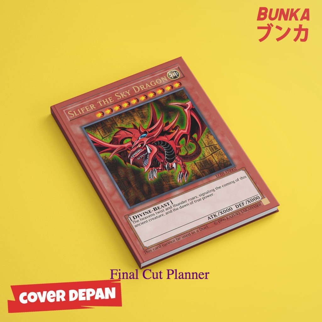 

Notebook Anime Kartu Yugioh Slifer the Sky Dragon Hardcover A5 Buku Tulis Catatan Note Agenda Jurnal .