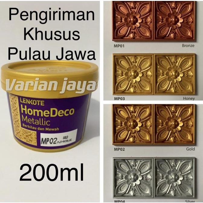 Cat Tembok Emas Gold Silver Metalik Homedeco 200ml Dinding Gypsum Grc