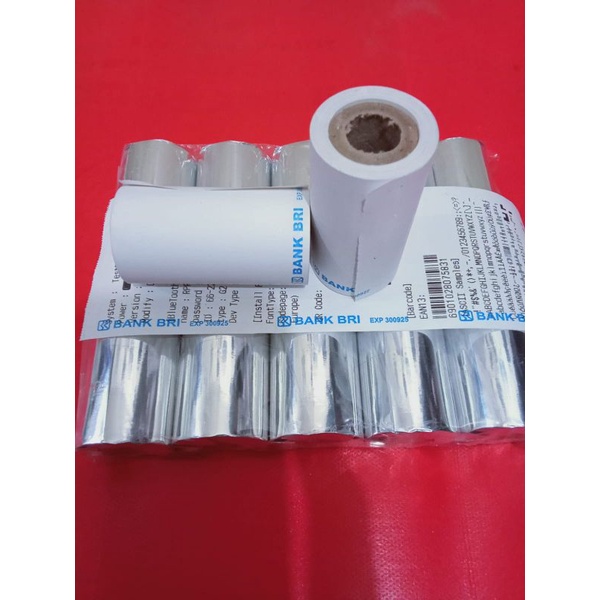 

Kertas Struk thermal 58/57x30 mm logo BRI paket murah 10 pcs/roll
