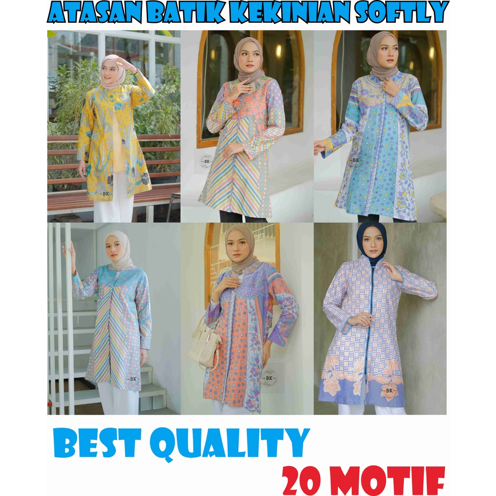 Batik Tunik Soft Kancing Terpopuler 2022 - Tunik Batik Terbaru 2022 Mewah - Tunik Batik Jumbo - Tuni