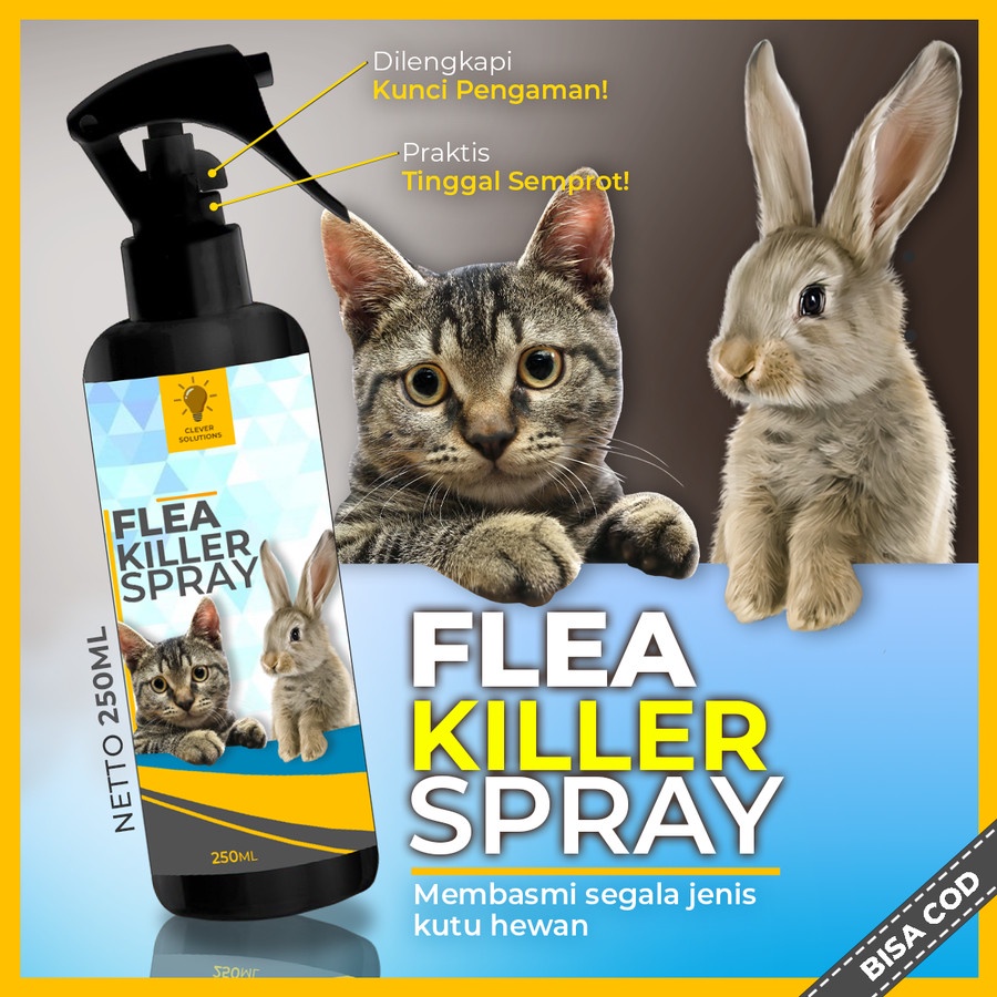 Flea Killer Spray FLEA KILLER REMOVER Obat Anti Kutu Kucing Kelinci Anabul Pembasmi Kutu Kucing Aman Ampuh Anti Flea