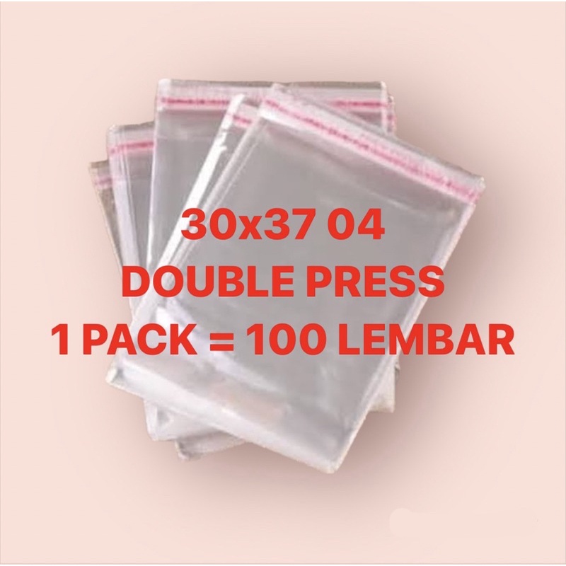 30x37 04 | PLASTIK OPP SEAL BAJU HIJAB CELANA 100 PCS