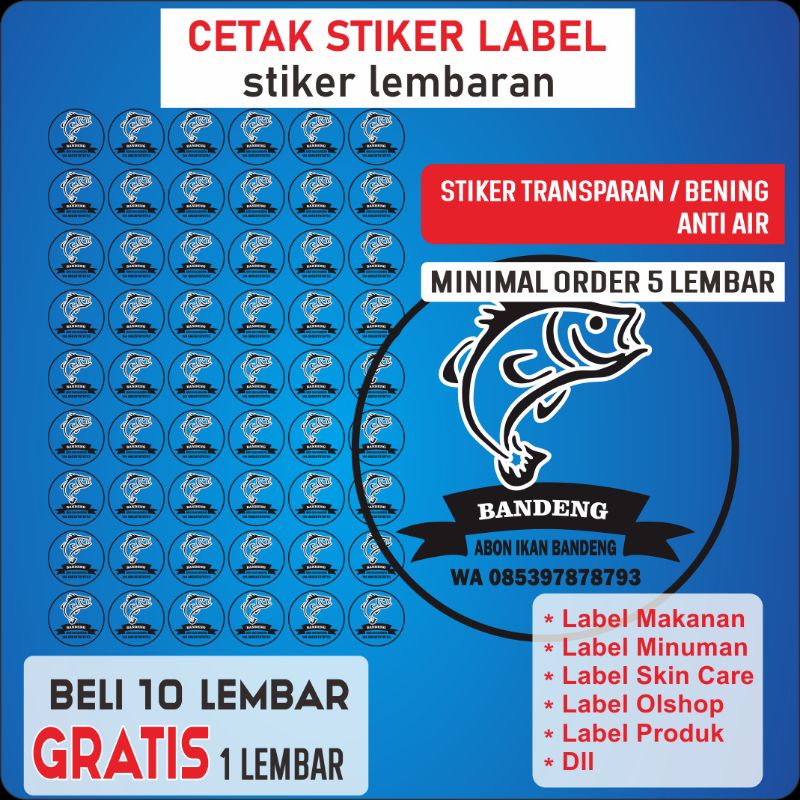 

STIKER TRANSPARAN BENING / STIKER LABEL KEMASAN