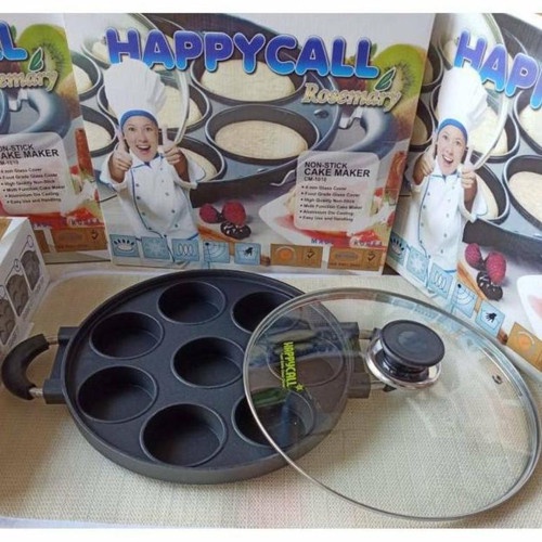 Cetakan kue Happy Call lubang 8/ cetakan martabak mini/ kue lumpur/ apem