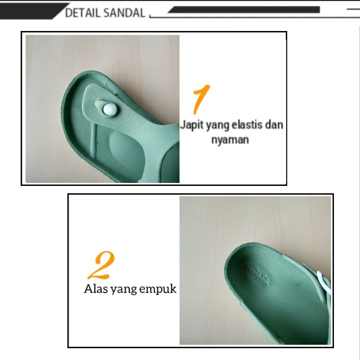 gos SANDAL NEW ERA LB E 9052 ORIGINAL SANDAL JEPIT SANDAL KARET Sandal Wanita  UKURAN 37-40