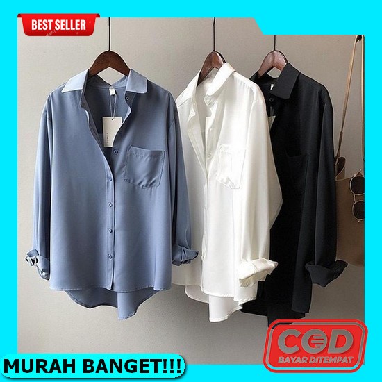 Promo Cuci Gudang Kemeja Wanita Lengan Panjang Motif Daun Jatuh Termurah [Cod] Outfit Terlaris - Lov