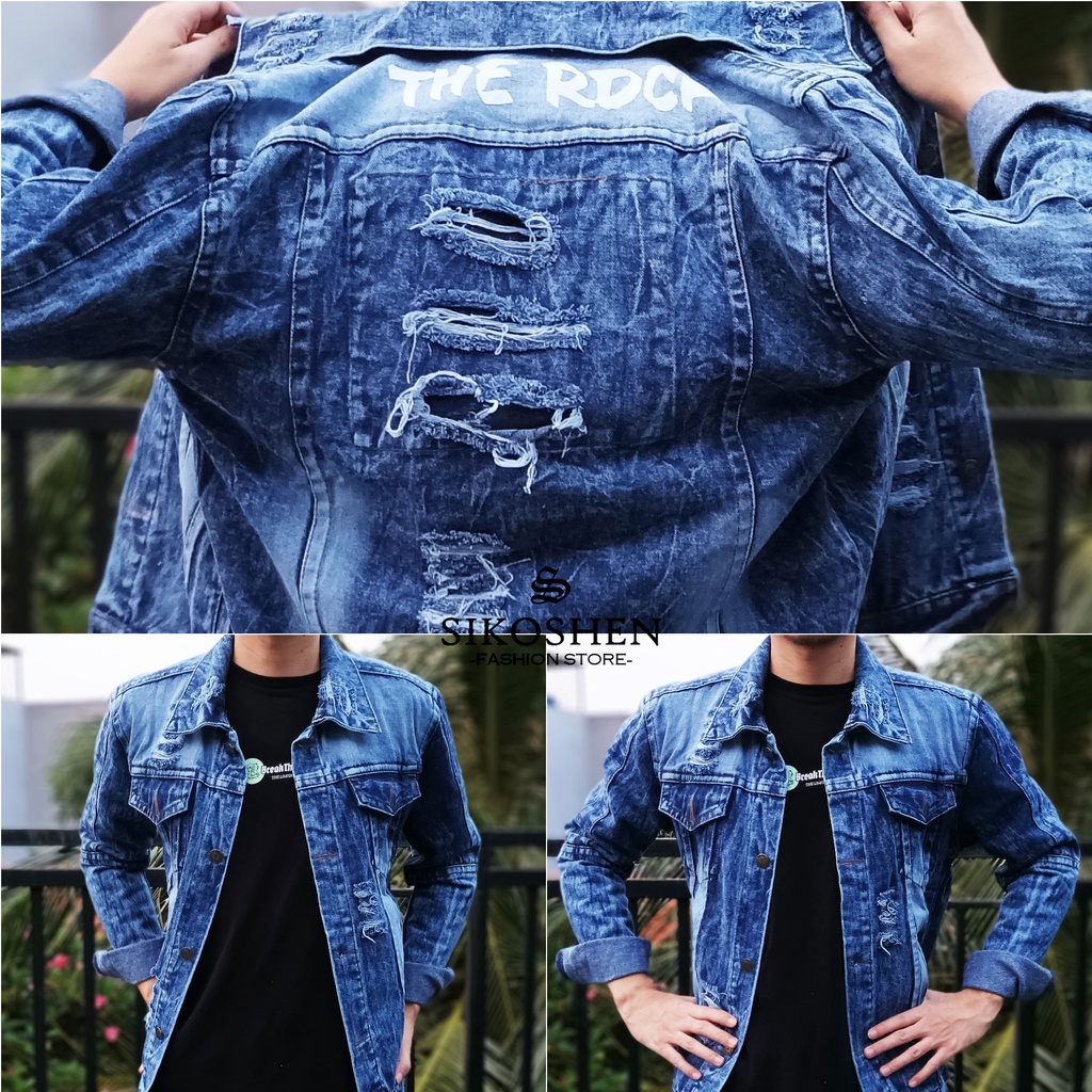 Jaket Jeans Pria Street Wear Denim Jacket Distro Cowok