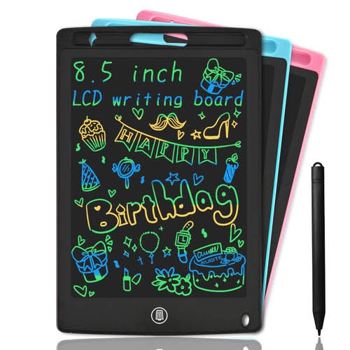 Drawing Writing Tablet 8.5 inch 10 inch 12 inch Colour Warna Rainbow Papan Tulis Anak Digital Warna LED with PEN Edukasi Anak