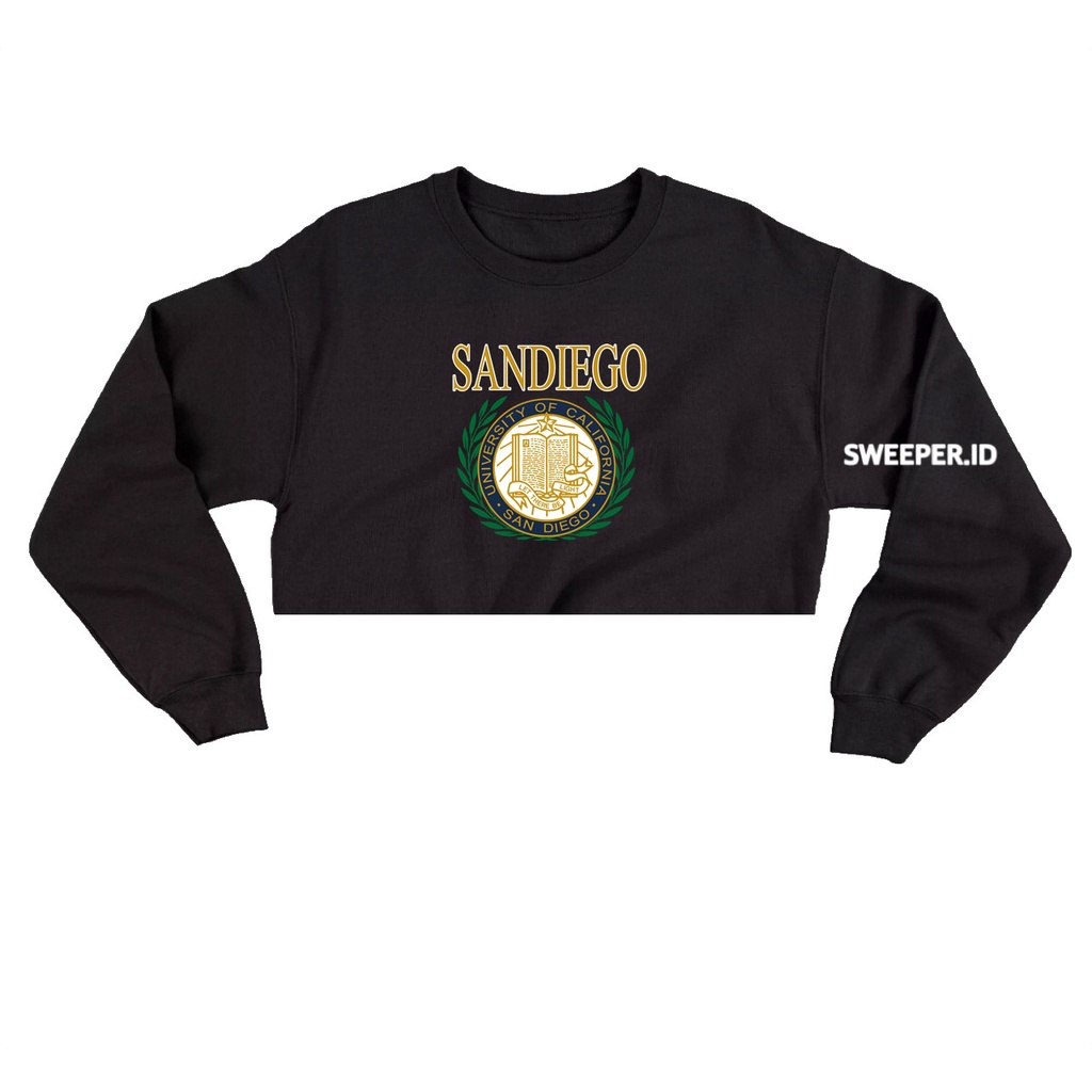 ARMY SANIDEGO UNIVERSITY CROPE SWEATER BAHAN FLEECE BAHAN FLEECE